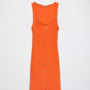 Orange Sleeveless Zara Dress